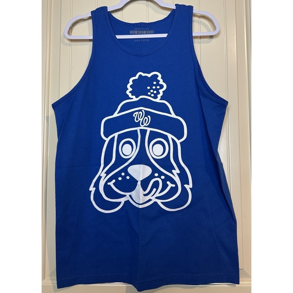 The West Wing WW Streetwear Tank Top Muscle Shirt Slushie Dog Skateboard beach L